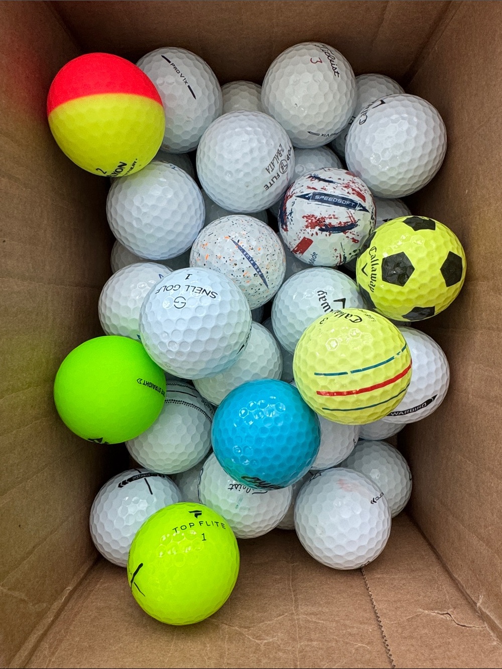 Golf Balls Mixed Lot Titleist Calloway Sporty Assorted Used 40 Golf Balls Bulk